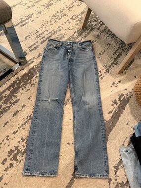 Citizens of humanity High-Rise Sabine Straight Leg Jeans in Light Blue